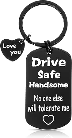 Ouligay Drive Safe Sleutelhanger Geschenken Voor Hem Vriend Verjaardag
