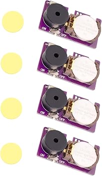 Cricket Noise Maker Prank, 4Pcs Annoying Beeping with 16 Sounds for Several Months Hidden Sound Prank, Small Size and Long Battery Life, Chirping Prank for Home School Office Party Car Dark Purple