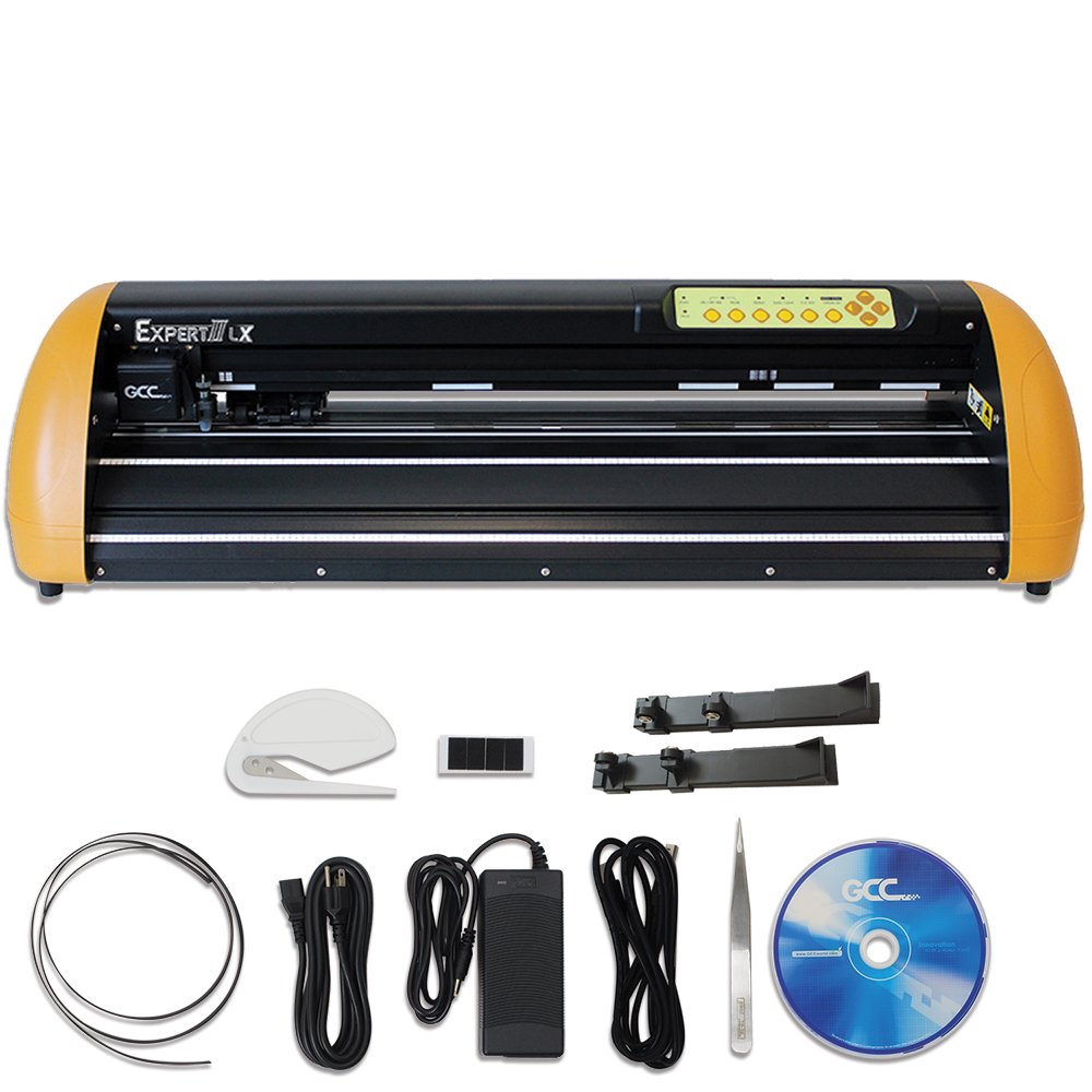 GCC Professional Expert II LX Vinyl Cutter 24 Inch Wide with Aligning System for Contour Cutting
