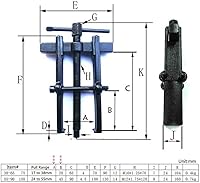 Vista 6 de Juego de remoción de rodamientos con dos patas, Auto, Negro