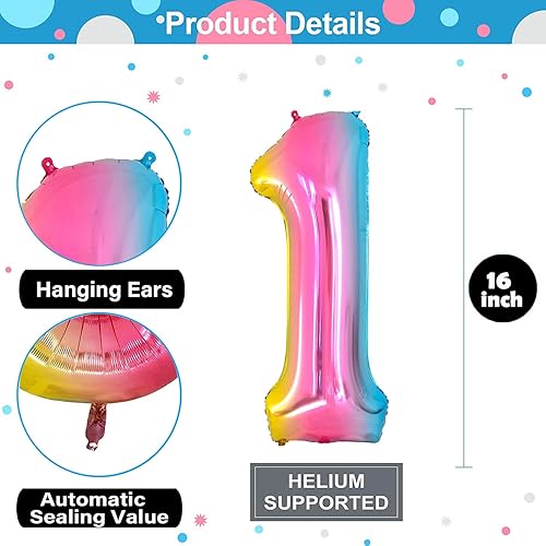 Miniatura 5 de Globos con números de 16 pulgadas, de papel de aluminio de Mylar del número 0-9, para decoración de fiestas, globos digitales personalizados, 10