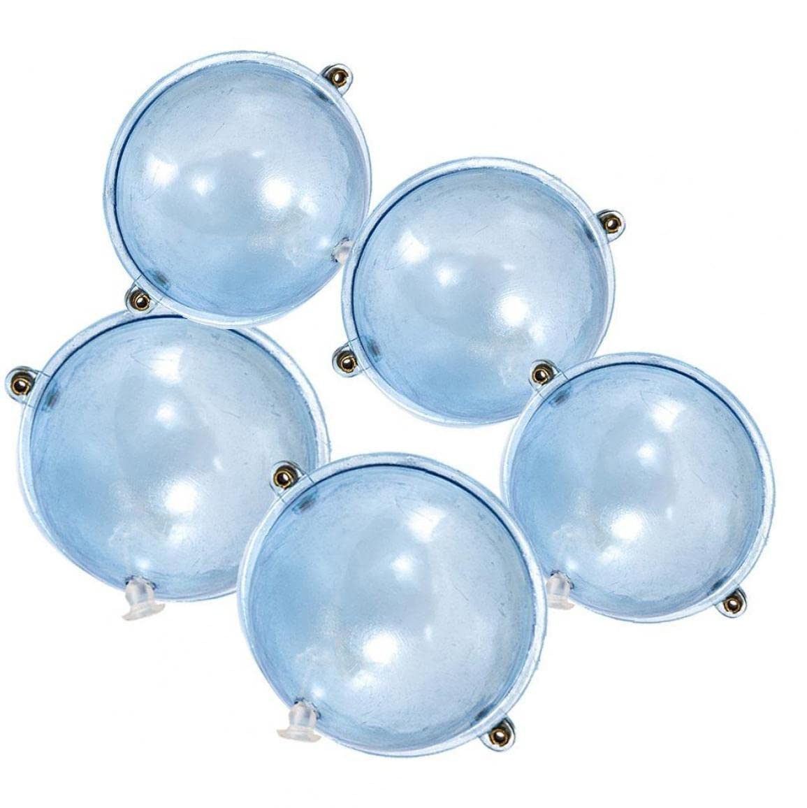 5 Flotteurs De Pêche ABS ATATMOUNT - Boules Creuses 25-47mm Pour Mer, Rivière - Bleu Et Rouge
