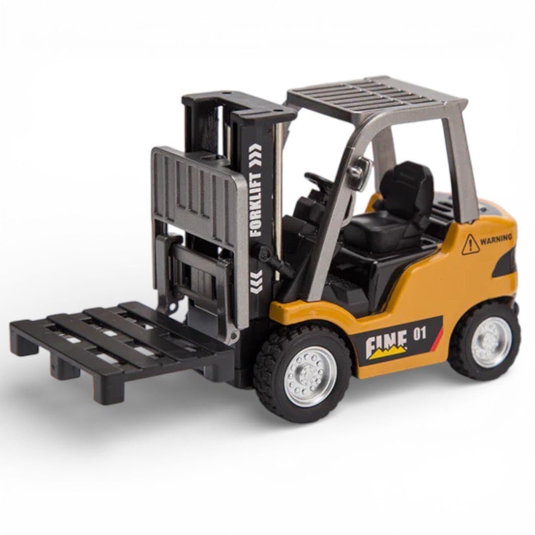 1:64 Scale Mini RC Forklift Toy with Remote Control - Rechargeable Electric Forklift with Lifting Forks | Forward Backward Left Right Up Down Functions for Kids 3+ Years (Yellow)-image-46