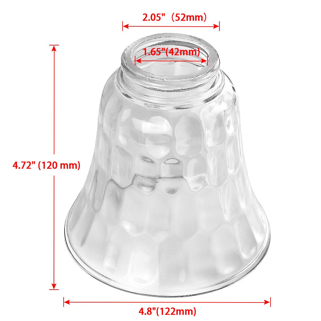 Skelang Transparenter Lampenschirm – Glaskugel Ø 150 Mm, Für Kronleuchter & Wandlampen, Höhe 140 Mm | Klarer Glas-Lampenschirm-Ersatz