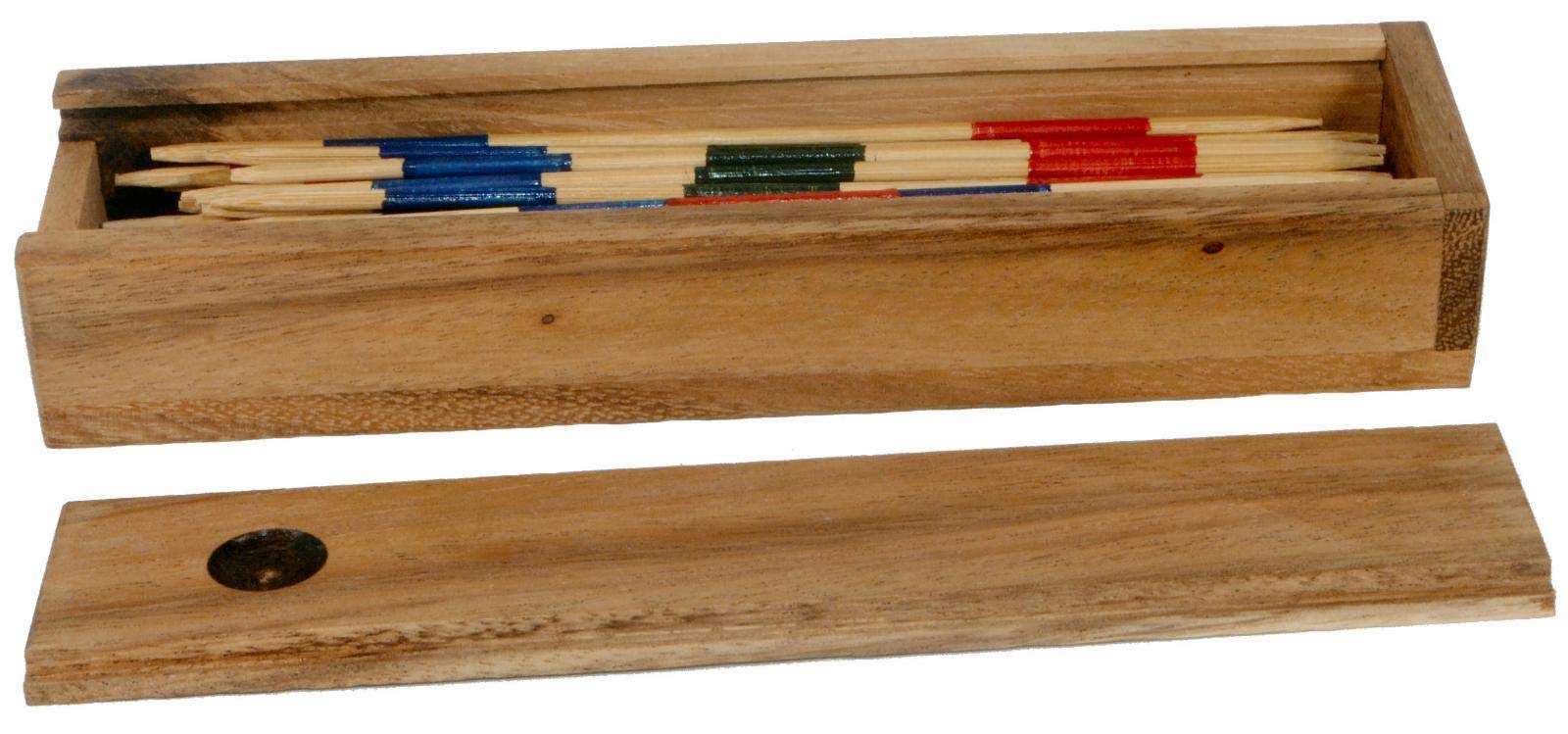 Terrapin Trading Ltd Jeu de Mikado en Bois de Bois de Construction de Thaïlande thaïlandais équitable dans la boîte en Bois 20x5x3cm