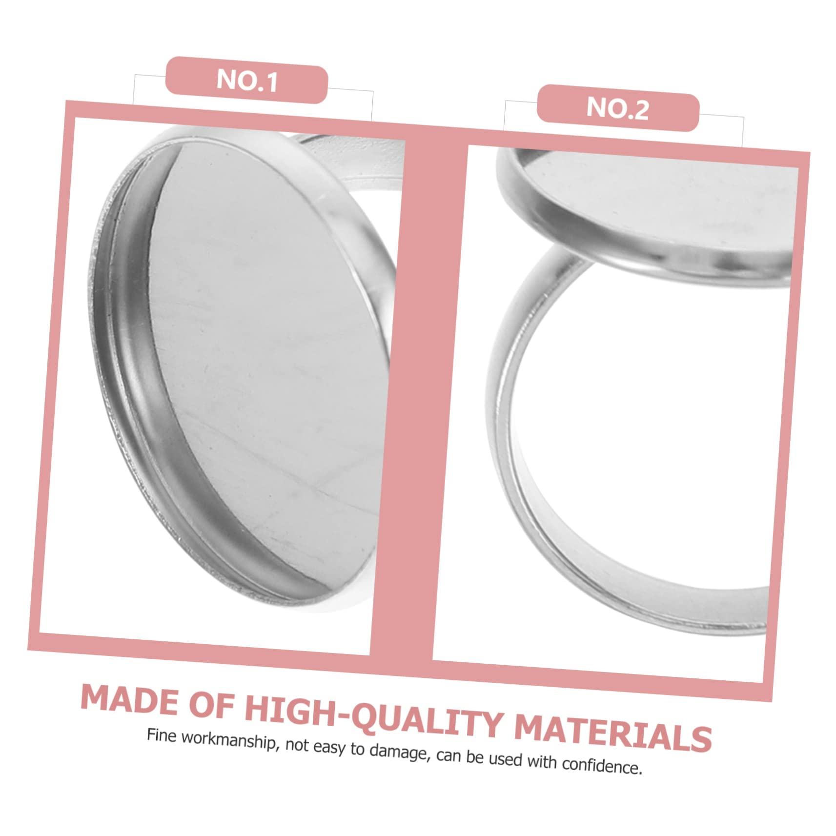 Bracelet Rainuré DIY Bracelets Vierges à Charnière SUNNYCLUE Acier Inoxydable - 51x61mm - Pour DIY Bijoux Base Rainurée