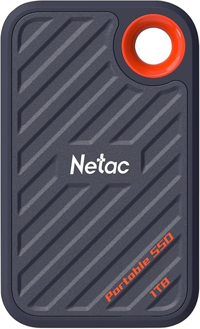 Netac ZX20 1TB Extreme 1TB Portable NVMe SSD, USB 3.2 Gen 2x2, up to 2000MB/s Read and 1700MB/s Write Speed, Supports Win To Go Dust-Resistant, Black