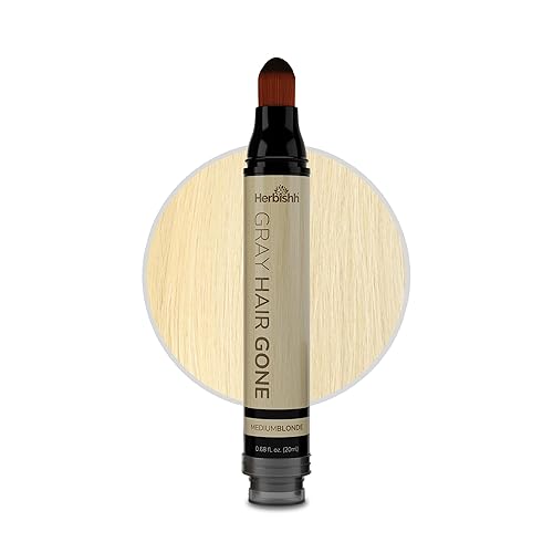 Herbishh Bolígrafo de retoque de raíces de cabello, cobertura instantánea de canas y cubierta de pérdida de cabello, corrector para líneas finas del