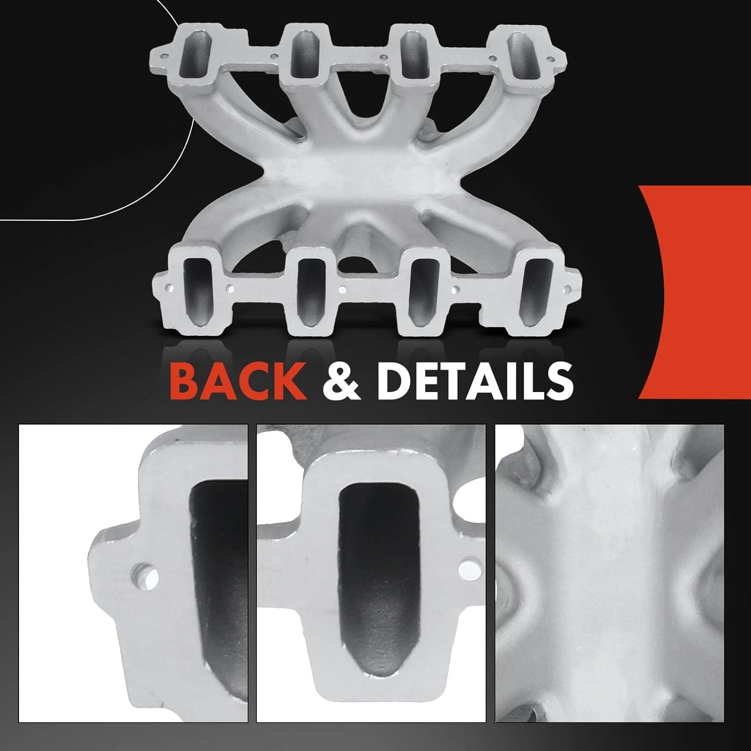 A-Premium Cathedral Port Single Plane Intake Manifold Compatible with Chevy small block GM LS1 LS2 4.8L 5.3L 6.0L