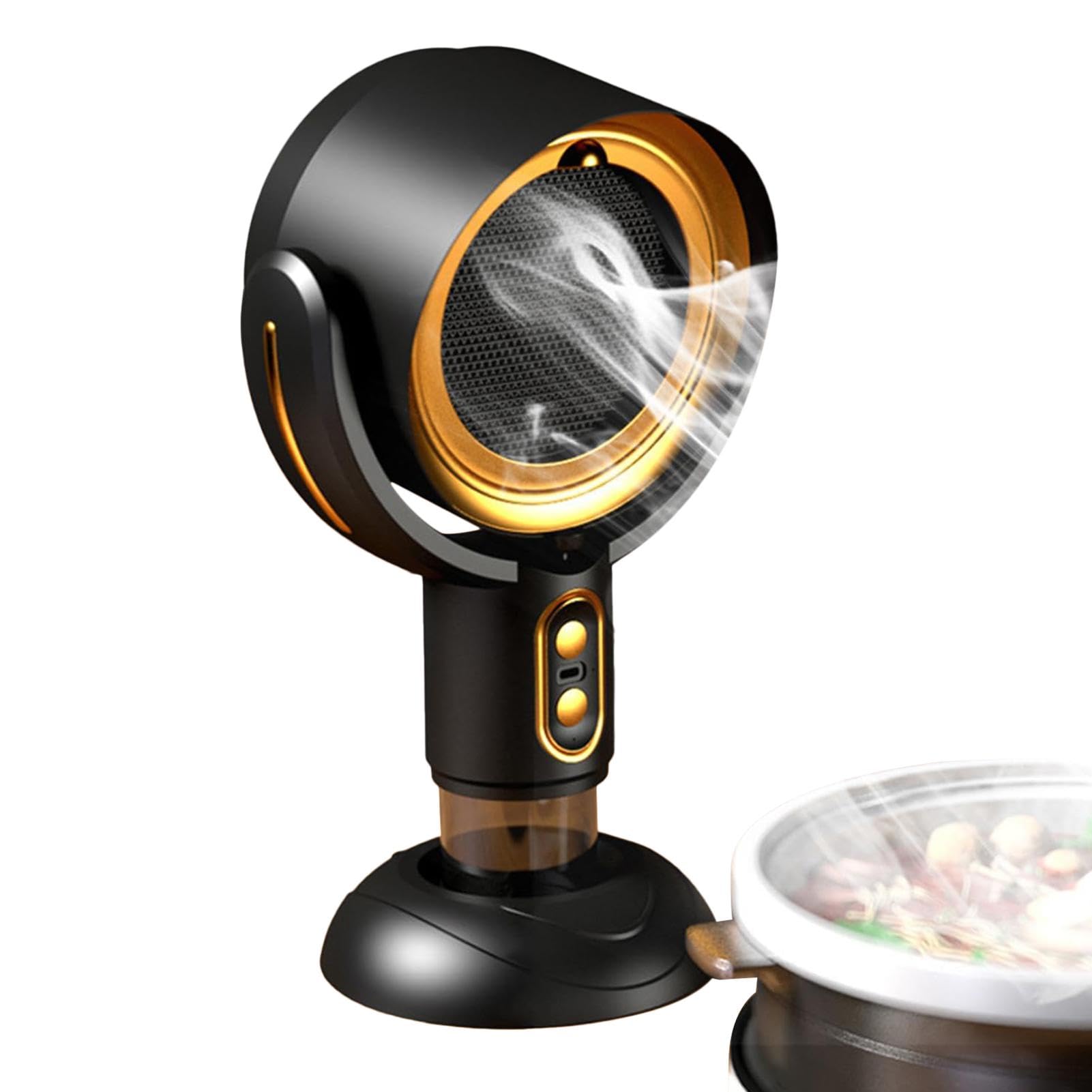 Cappa aspirante – 3000 mAh cappa di ventilazione, cappuccio ricaricabile per piano cottura | 360 gradi parallelo girevole da tavolo per cucinare in cucina con hot pot e