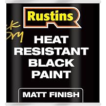 Rustins Quick Dry Heat Resistant Black Paint 500ml | 16.9 Fl. Oz.