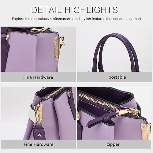 Vista 7 de MKF Collection Mia k - Bolso bandolera de cuero vegano con asa superior, color beige