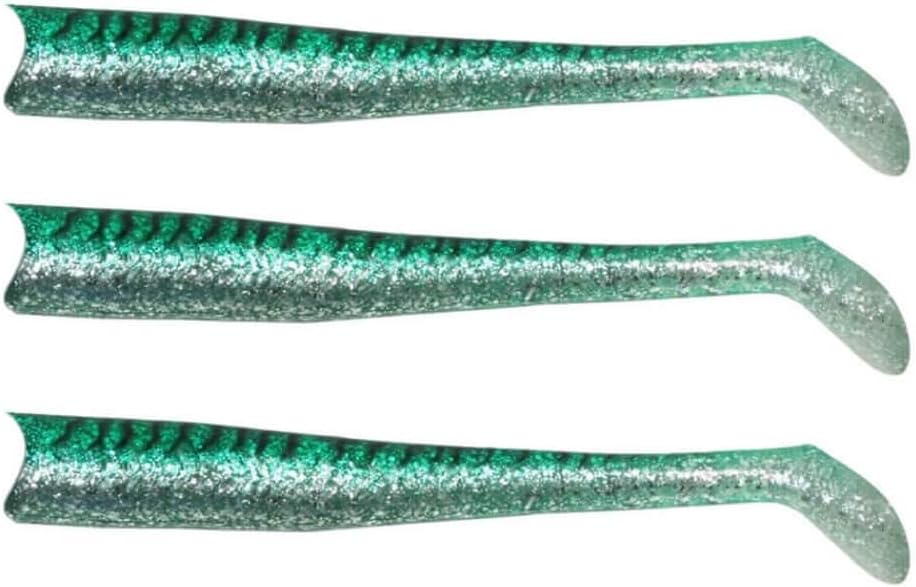 FishLab ME-RT-8-GM Mad Eel Replacement Tails Sinking Green Mackerel 8" 5 1/3 oz