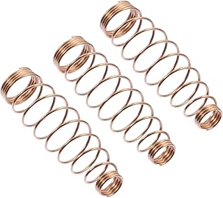 Mikinona Piano Tuning Spring 180pcs Piano Spring Brass Spring Piano Coupling Spring Instrument Accessories Brass Coil Spiral Spring Wire Spring for Upright Piano Golden Coil Spring