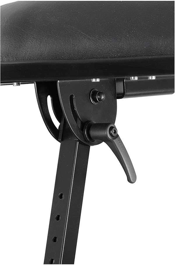 K&M Konig & Meyer 14047.000.55 Performance Pneumatic Stool | Easily Adjust Height/Angle of the Ergonomic Set /Footrest | Professional Grade for all Musicians | German Made | Black Imitation Leather by K&M - Image 3