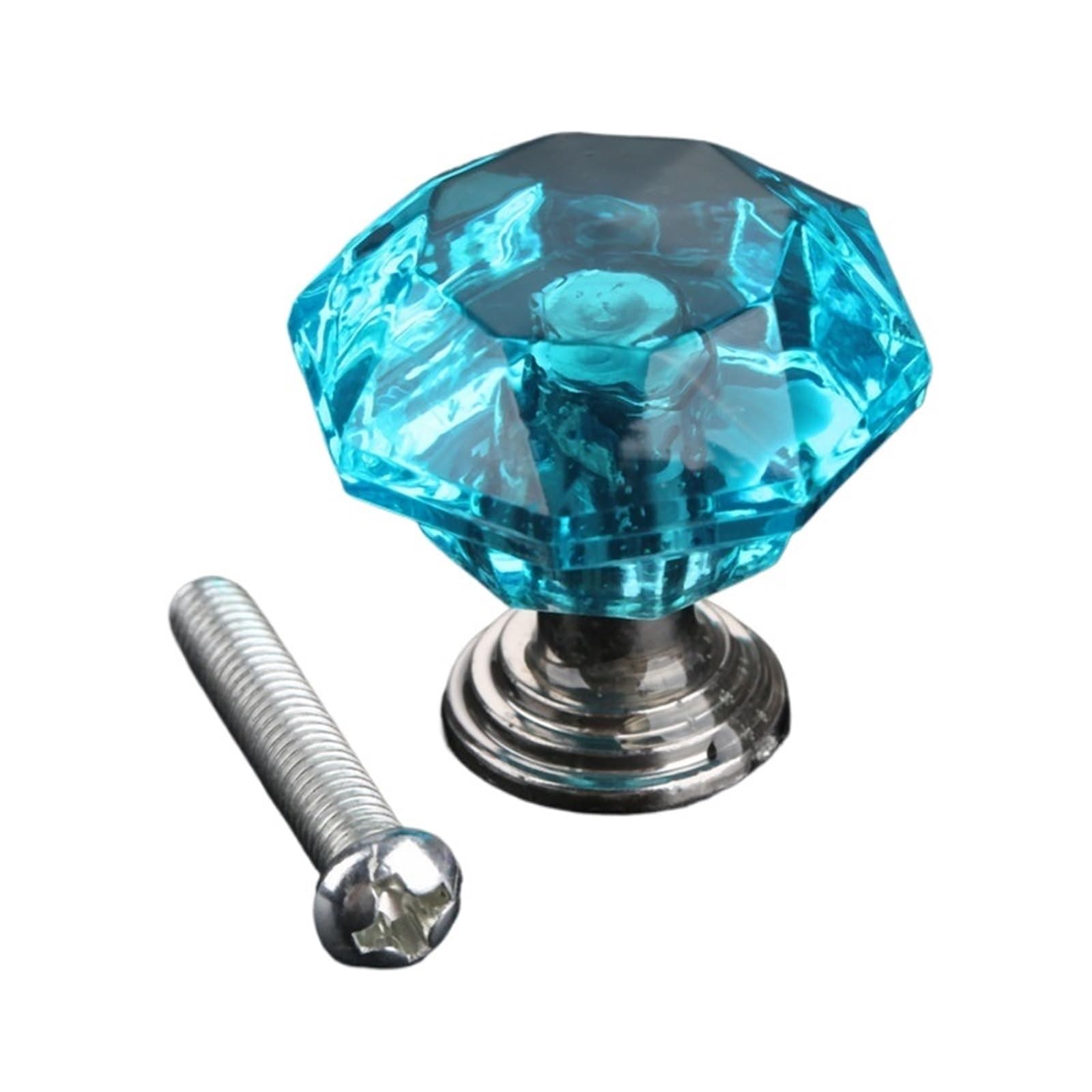 DCUIPG 10pcs 24mm Crystal Cabinet Door Knob for Dresser Drawers