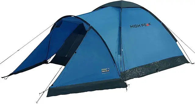 High Peak Ontario 3 Dome Tent voor 3 Personen, Waterdicht en Ventilatie