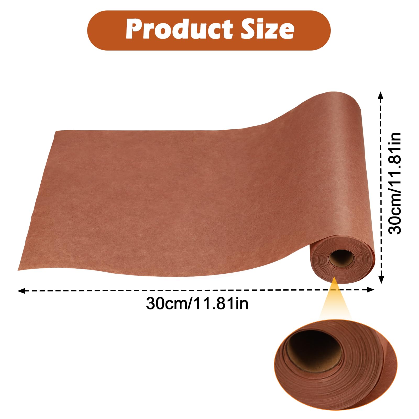 Rotolo Carta Da Macellaio Rosa Kraft Per BBQ - 30cm X 10m - Carta Alimentare Per Affumicatura E Grigliate - Foto 5