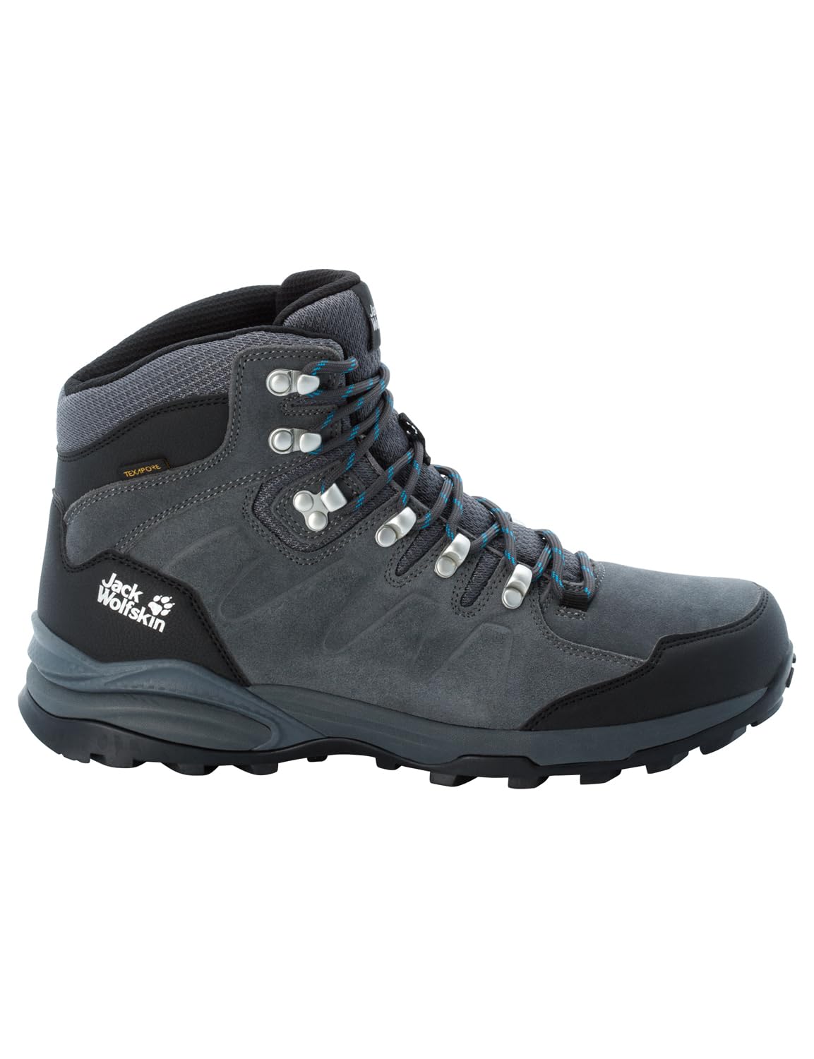 Jack Wolfskin Men's Refugio Texapore Mid MWalking Shoe, Grey Black, 44 EU