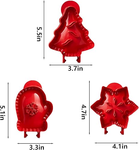 Miniatura 2 de Juego de 3 moldes para tartas de mano, mini moldes de Navidad para hornear, prensatelas de bolsillo, se adaptan a todo tipo de festivales, fiestas