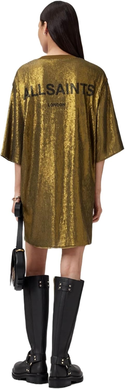 Allsaints Womens Opal Logo Dress - Image 6