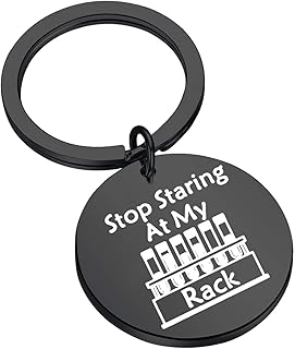 Funny Lab Week Lab Tech Gift Laboratory Technician Key Ring Stop Staring at My Race for Medical Technologist Med Techs