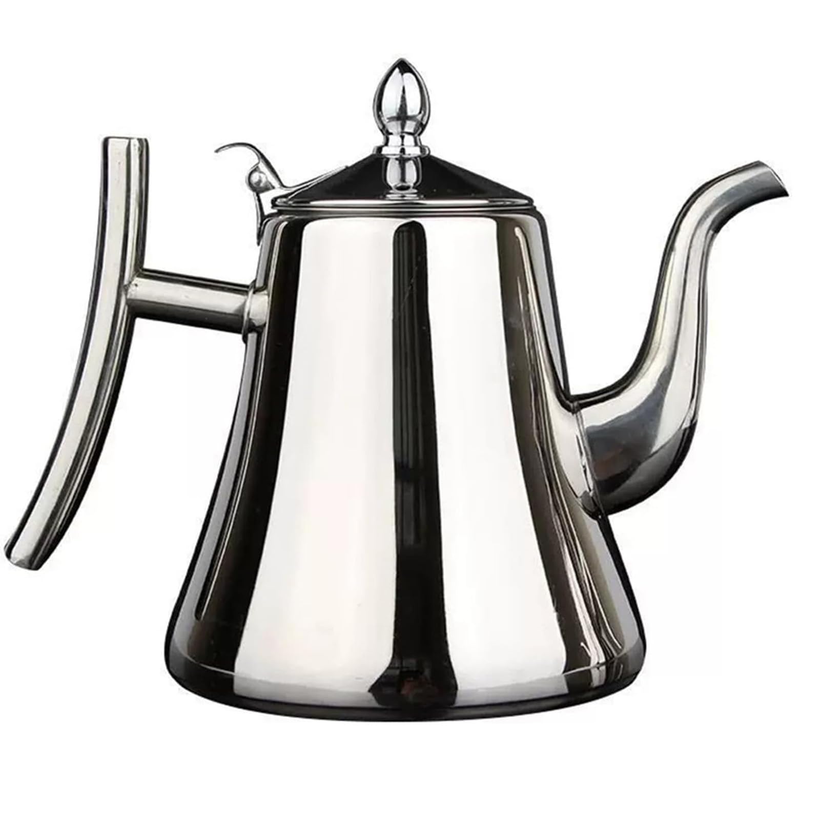 Kitchen Stainless Steel Teapot, Teapot Set with Infuser Filter and Lid Induction Cooker Kettle Loose Tea Leaf Coffee Pot Kettle for Stovetop Gas Stove Induction Cookers (Sliver, 2.0L)