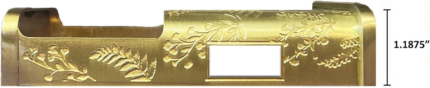 Wildflower Video Doorbell Cover (Compatible with Ring 3, 3 Plus, 4, Battery Plus, and Battery Pro) (Brass)