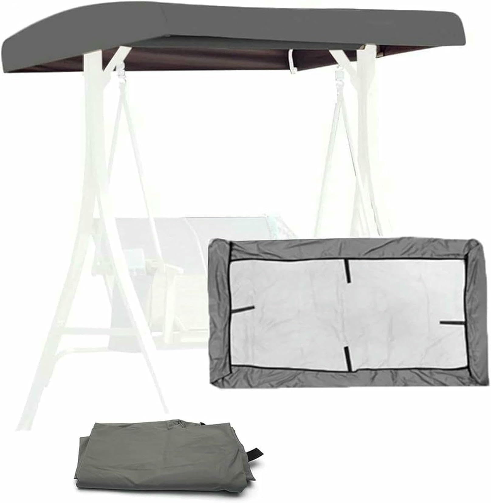 Canopée de remplacement pour balançoire de jardin 3 places imperméable