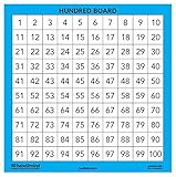 hand2mind Laminated Hundred Boards, Double Sided Number Chart for Classroom Wall, Teacher Supplies,...