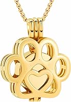 Vista 15 de Oinsi Joyería de Cremación de Mascotas Para Cenizas Para Perro/Gato con Forma de Pata de Acero Inoxidable Medallón Conmemorativo Collar de Urna Mini
