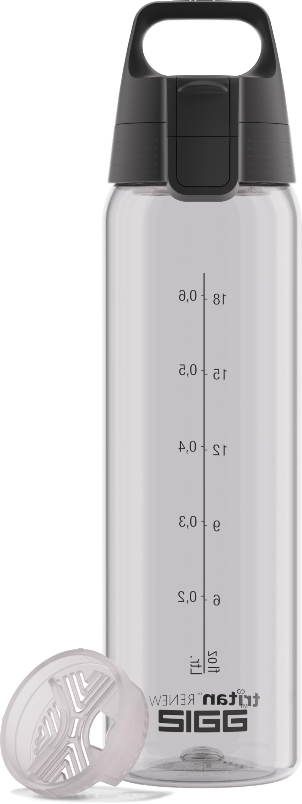 Sigg - Tritan Water Bottle - Total Color ONE Transparent- Suitable For Carbonated Beverages - Dishwasher Safe - Leakproof - Featherweight BPA Free - 0.75 L โ image 1