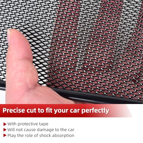 Image of AggAuto Grille Mesh for Jeep Wrangler JK JKU 2007-2018, 3x6mm Rhombic Hole