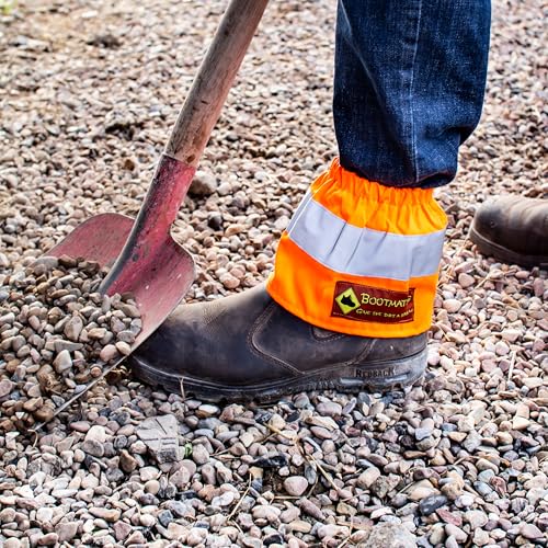 Bootmates Schuh-Überzieher Schuh-Stulpen für Garten, Reiten & Wandern | Galosche kurz in Orange | Arbeitskleidung für Wald, Straßenbau & Handwerk – Bild 3