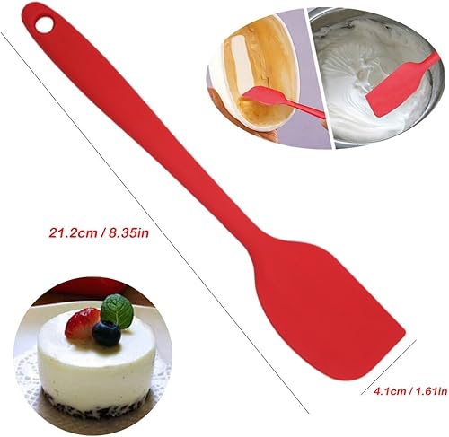 Miniatura 7 de DuKuan - Molde de silicona para tartas (3 unidades, tamaño grande, redondo, con espátula de silicona), 3 unidades