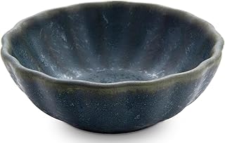Bunzlauer Keramik Zielon - Cuencos Ceramica Decorativos (200 ml, 12,1 cm de diámetro, con borde ondulado, para compota, para servir, decoración de Zielon), color verde