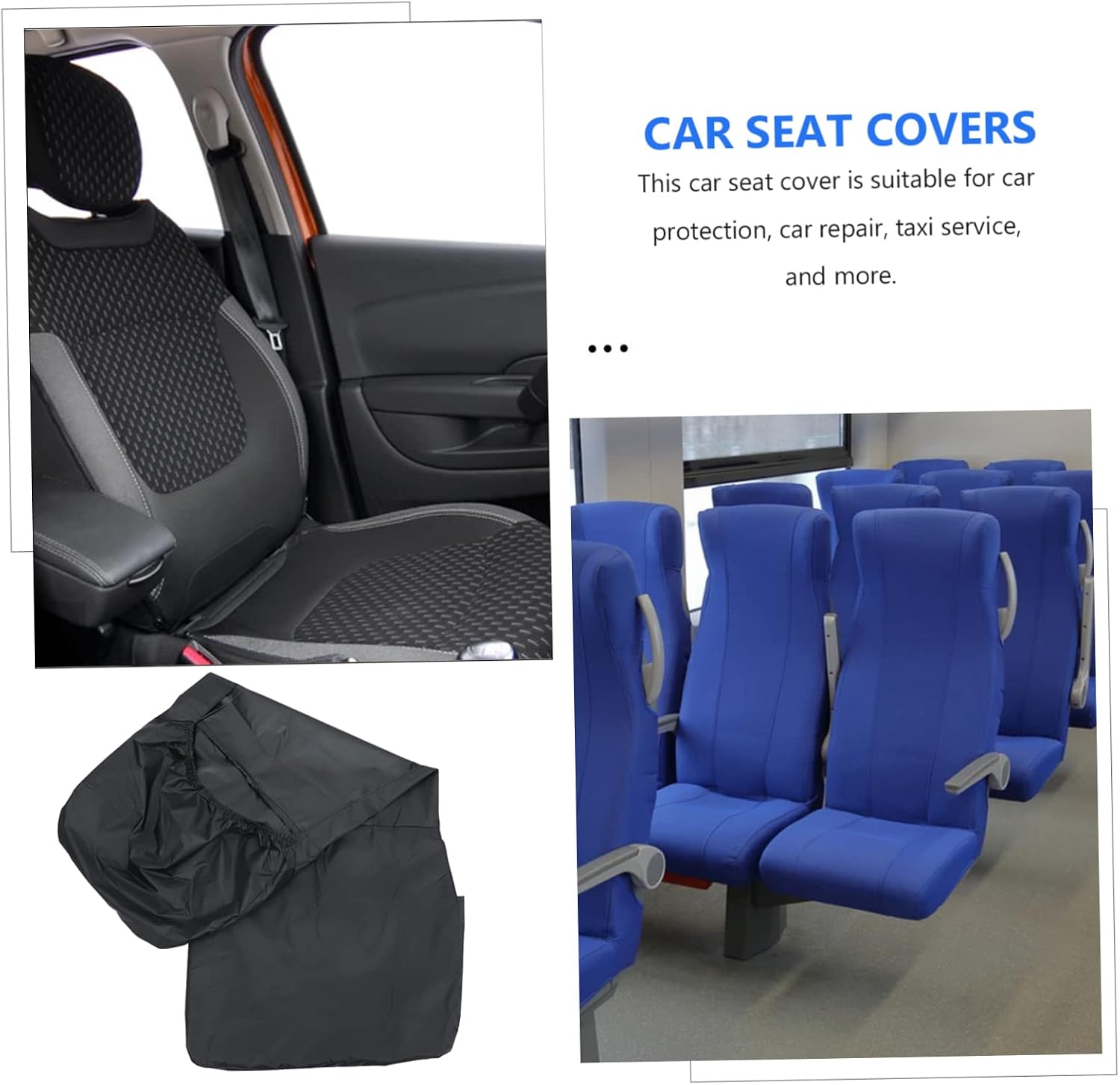 2pcs Car Seat Cover Protector Set for Vehicle Protection Against Stains Pet Hair Scratches Easy to Install Clean Suitable for Cars and Taxis