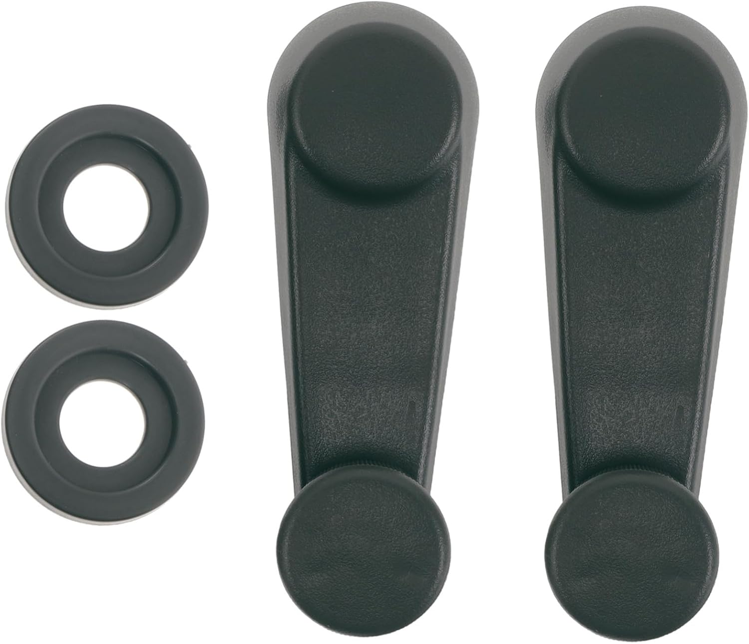 Universal Car Window Crank Handle 2pcs Replacement Manual Glass Regulator Winder for Automotive Front Door with Mounting Clips