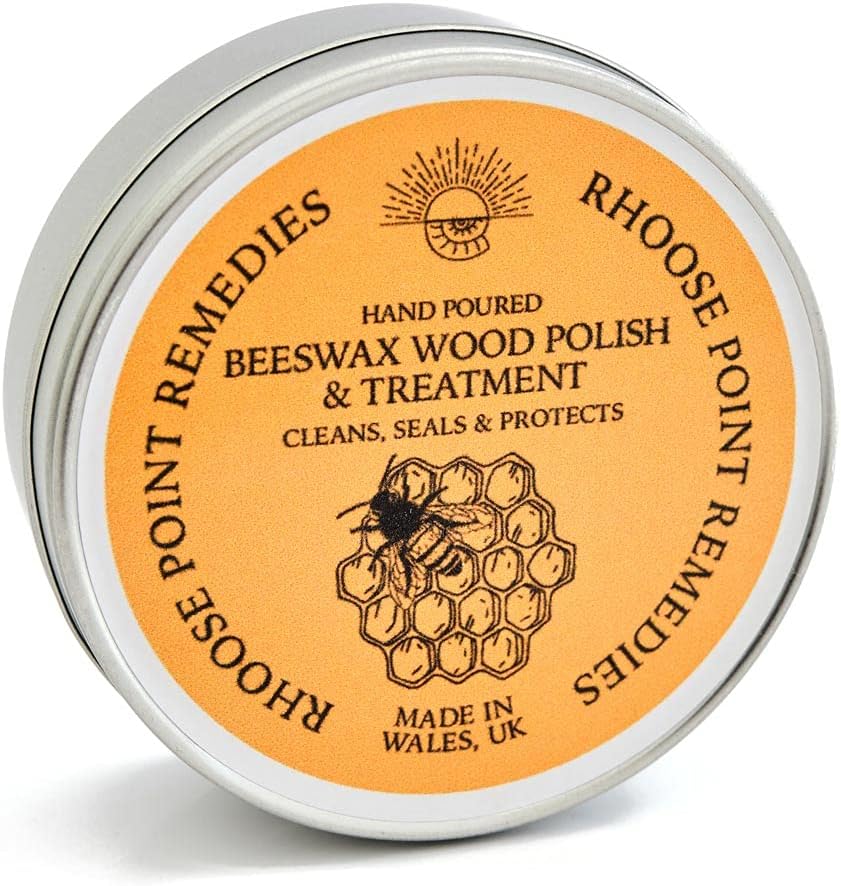 Premium Beeswax Polish for Wood & Furniture Wax UK – 200ml Hand Poured Wood Conditioner | Eco-Friendly & Non-Toxic | Protects & Enhances All Wooden: Furniture, Toys, Bowls, Ornaments