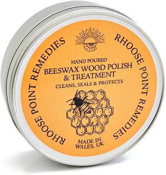 Premium Food-Safe Beeswax Wood Polish & Furniture Wax Hand Poured Wood Conditioner | Eco-Friendly & Non-Toxic | Protects & Restores All Wood Furniture, Toys, Cutting Boards, Ornaments 1 Fl Oz
