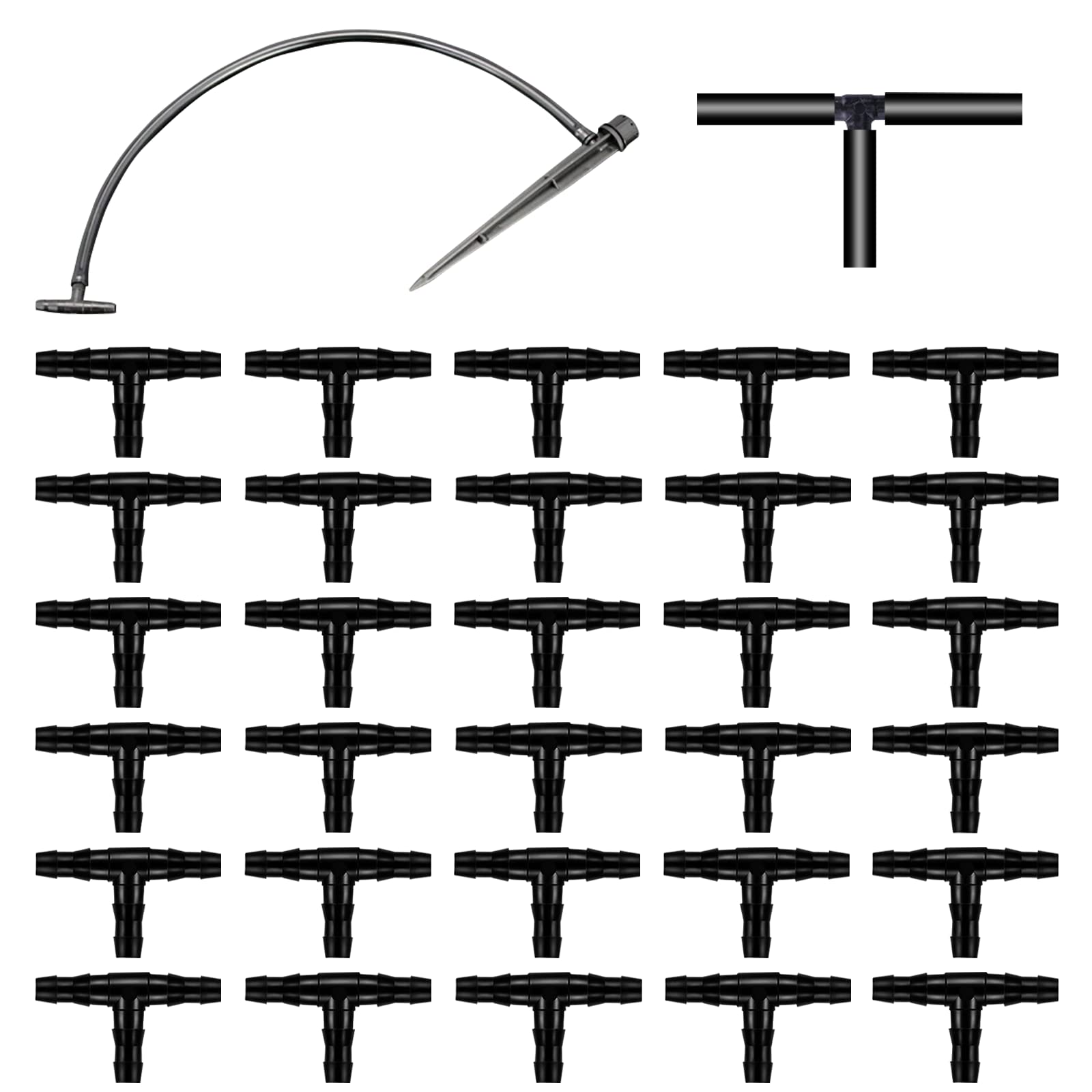 Kit Irrigation Goutte à Goutte HOINCO - 20 Micro-goutteurs Réglables, Supports Et Raccords 4/7 Mm