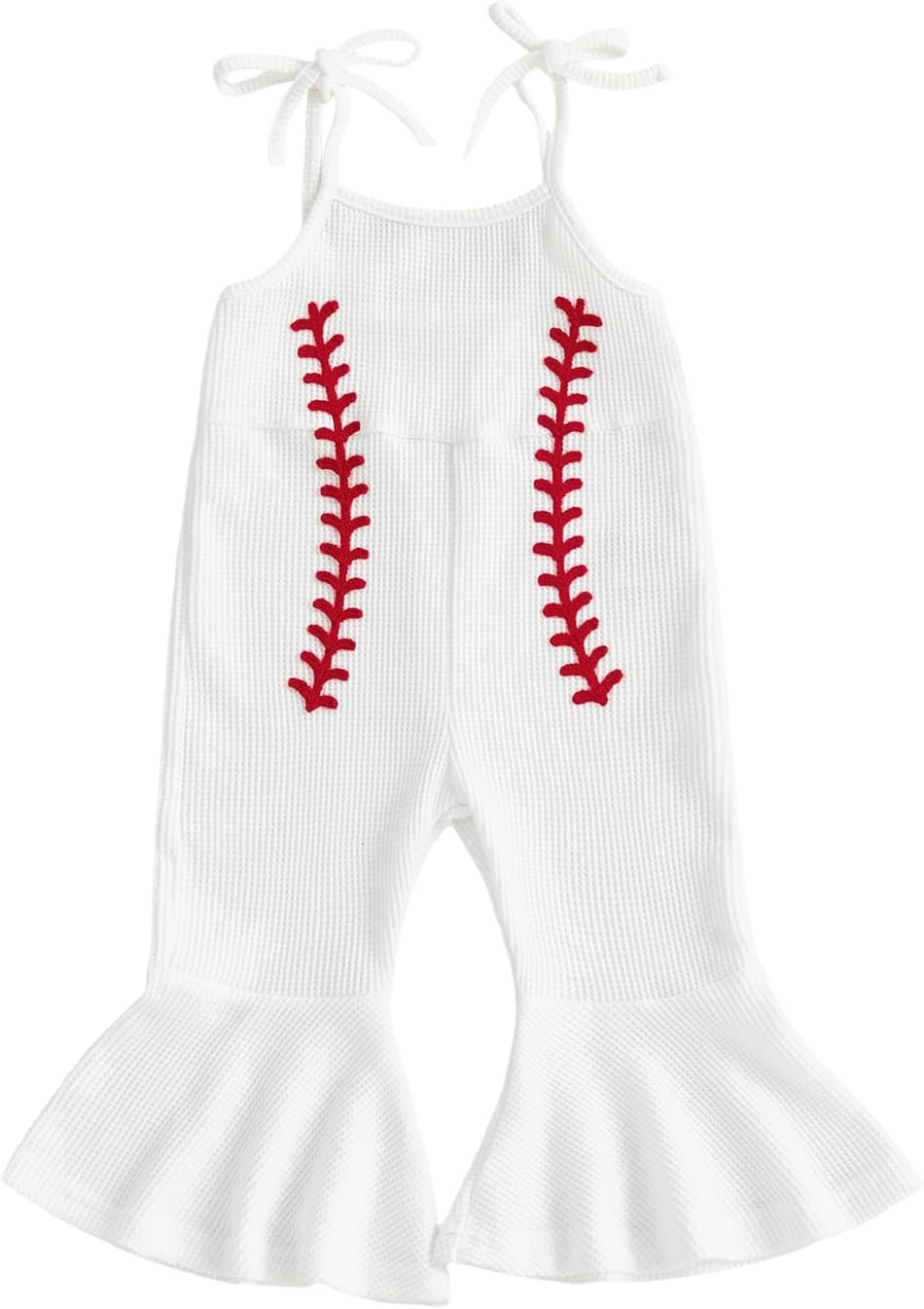 Toddler Baby Girl Baseball Outfit Baseball Sister Overalls Bell Bottoms Romper Flare Pants Jumpsuit Summer Clothes