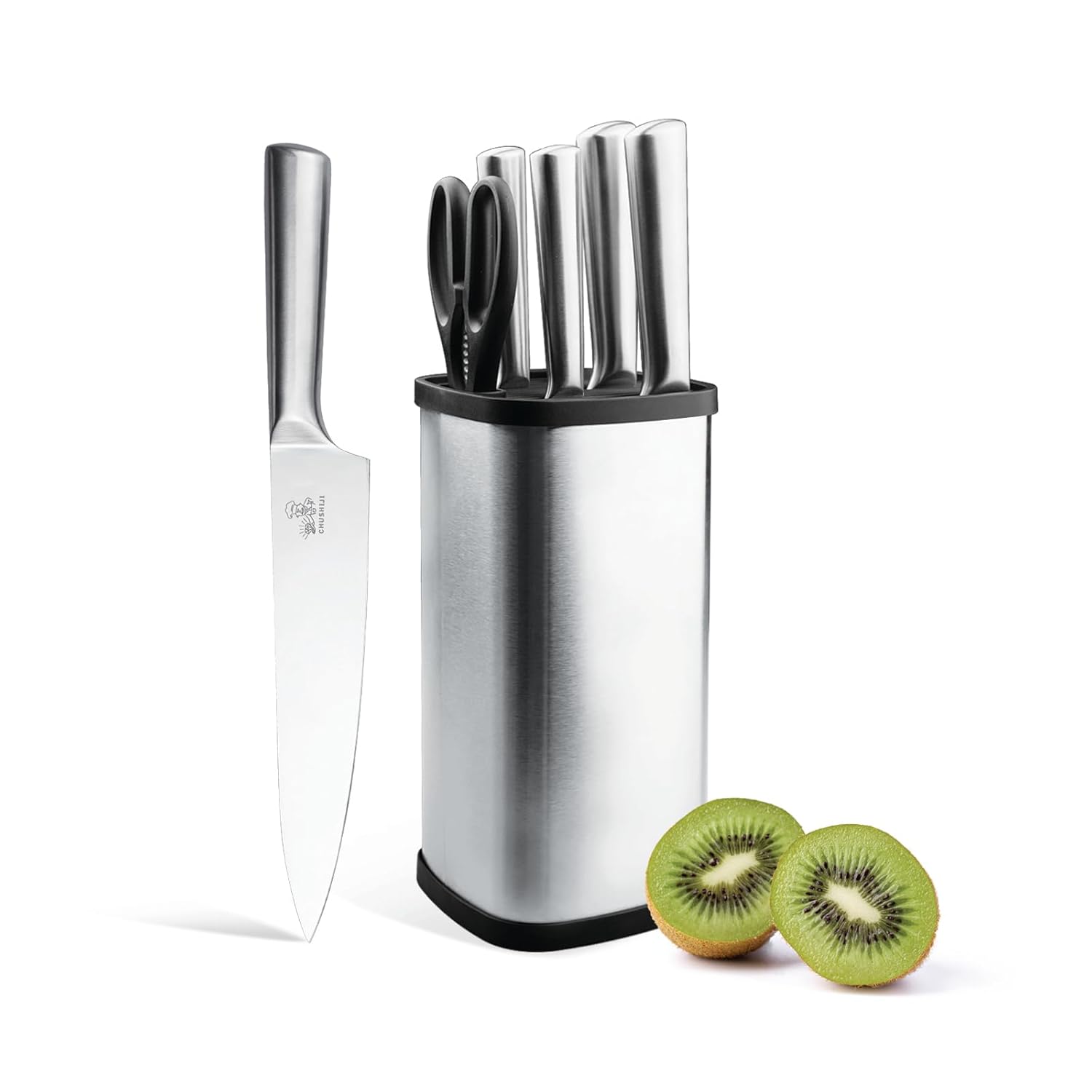 kitchen knife set chushiji 6-Piece silver Kitchen Knife Set for Home Anti-Rust Non-stick Stainless Steel Sharp Chef Knife