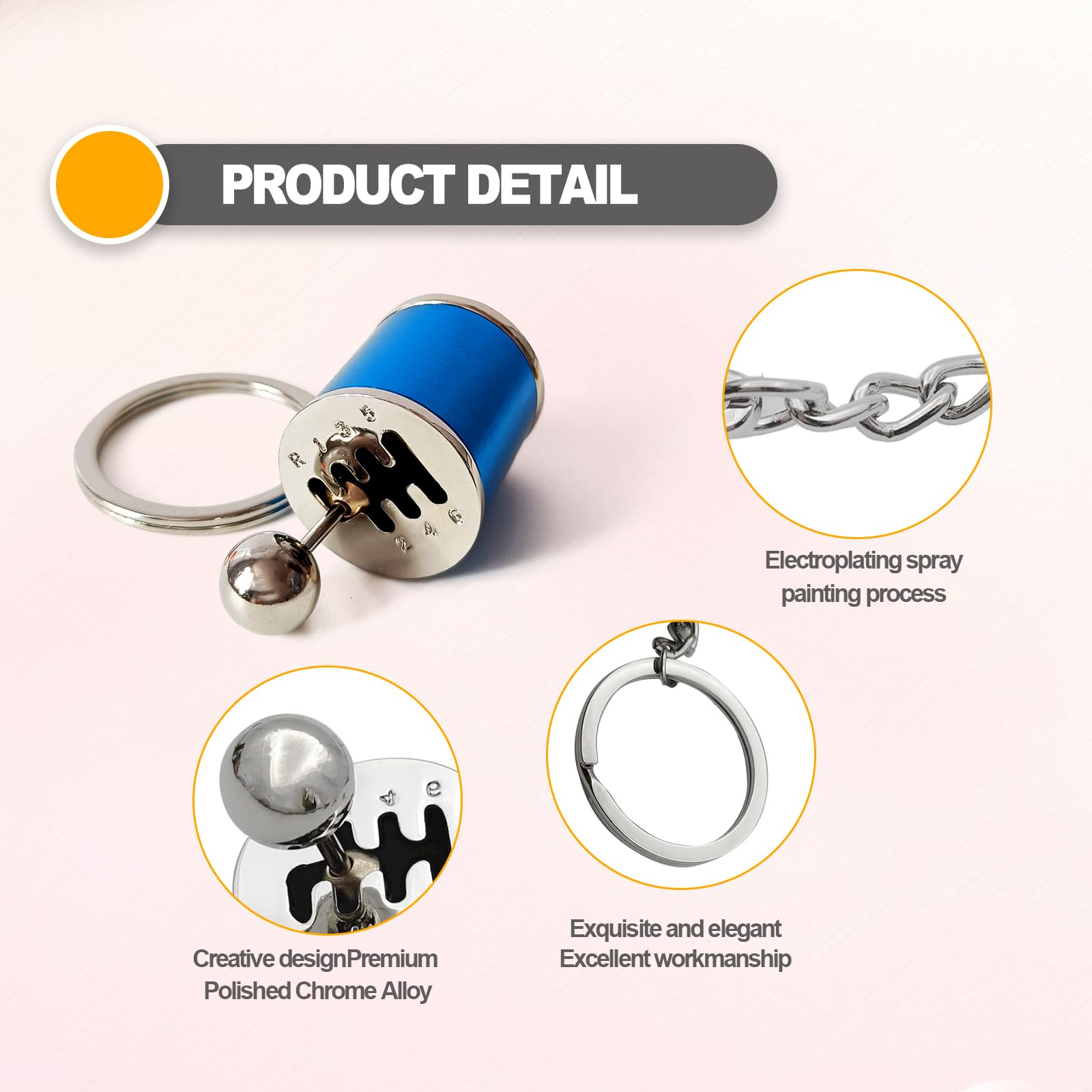 Snapklik.com : Creative Auto Part Model Gear Box Shifter Keychain, 6 ...