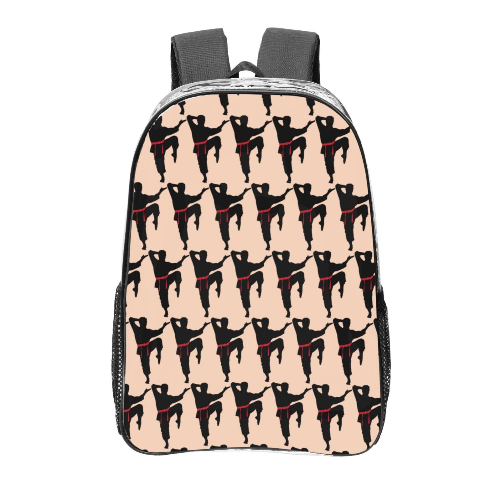 HGFVY Karate Men Large Clear Backpack,Thick Pvc Clear Bag For Sports Event, Concert,Festival Suitable Adult