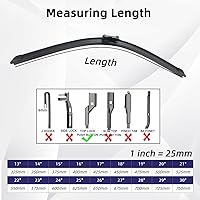 Vista 4 de Car Wiper Compatible with Hyundai IX20 2010-2017 Front Wiper Blades Soft Rubber Windscreen Wipers Auto Windshield 26" 14" 650mm 350mm (Color : 2 PCS)