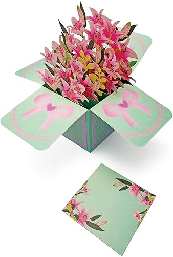 Miniatura 7 de Tarjeta de feliz cumpleaños, tarjetas de regalo de cumpleaños con diseño de pastel rosa 3D, divertida tarjeta de regalo de cumpleaños con sobre y