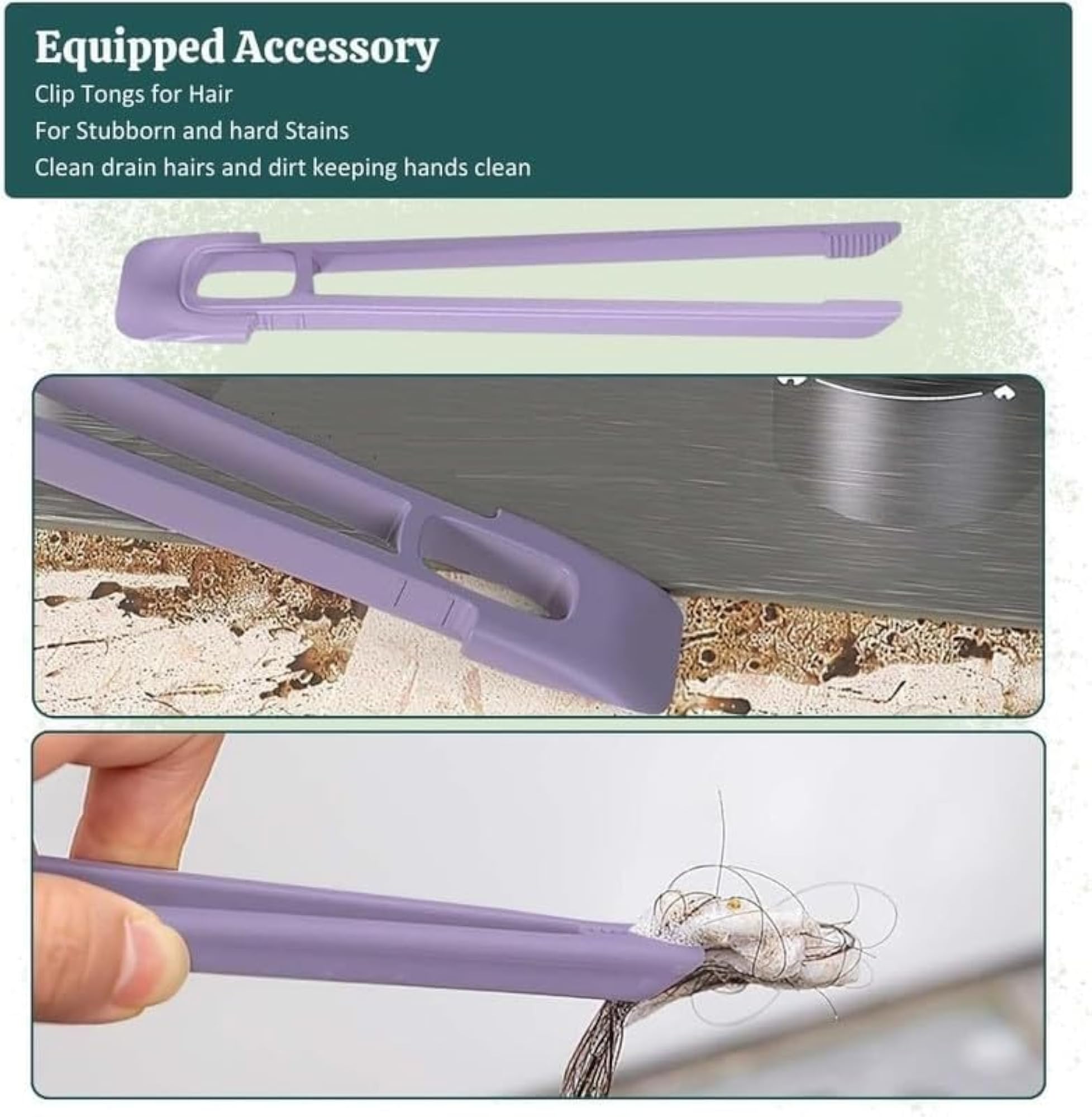 Multi-Function Hard Bristle Bathroom Cleaning Brush for Tiles & Floors