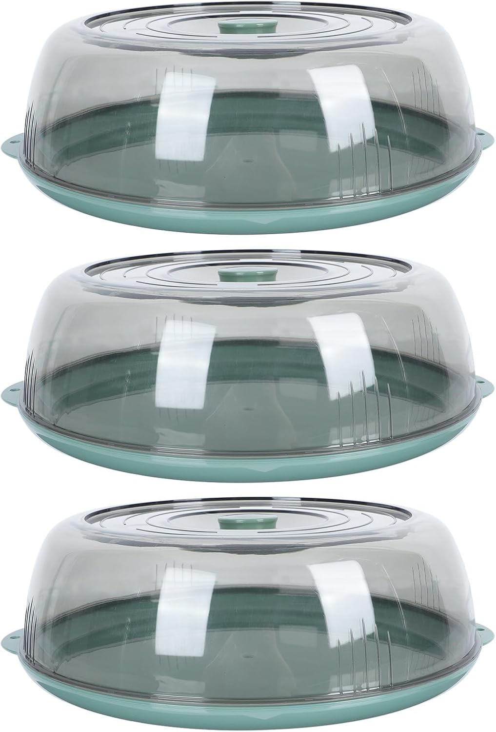 Insulated Food Cover 3-layer Green Pet Material, Dustproof Heat Preservation Dome for Leftovers and Meal Freshness in Household Kitchen