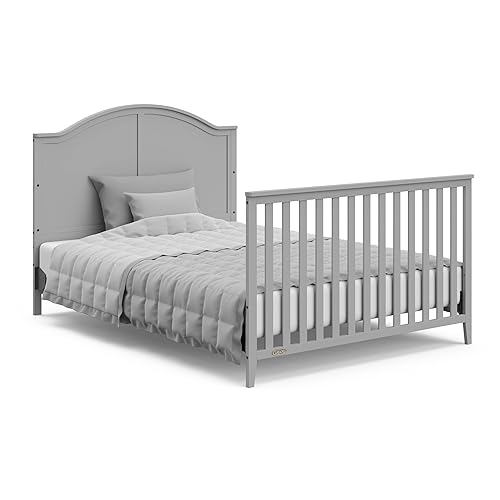 Miniatura 8 de Graco Wilfred - Cuna convertible 5 en 1 (gris pajarita) – Certificado GREENGUARD Gold, se convierte en cama para niños pequeños y cama